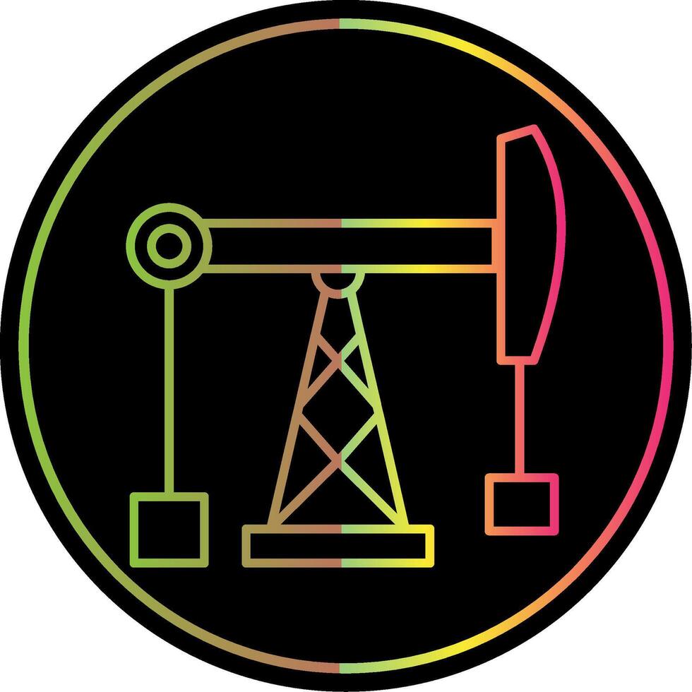 Fossil Fuel Line Gradient Due Color Icon vector
