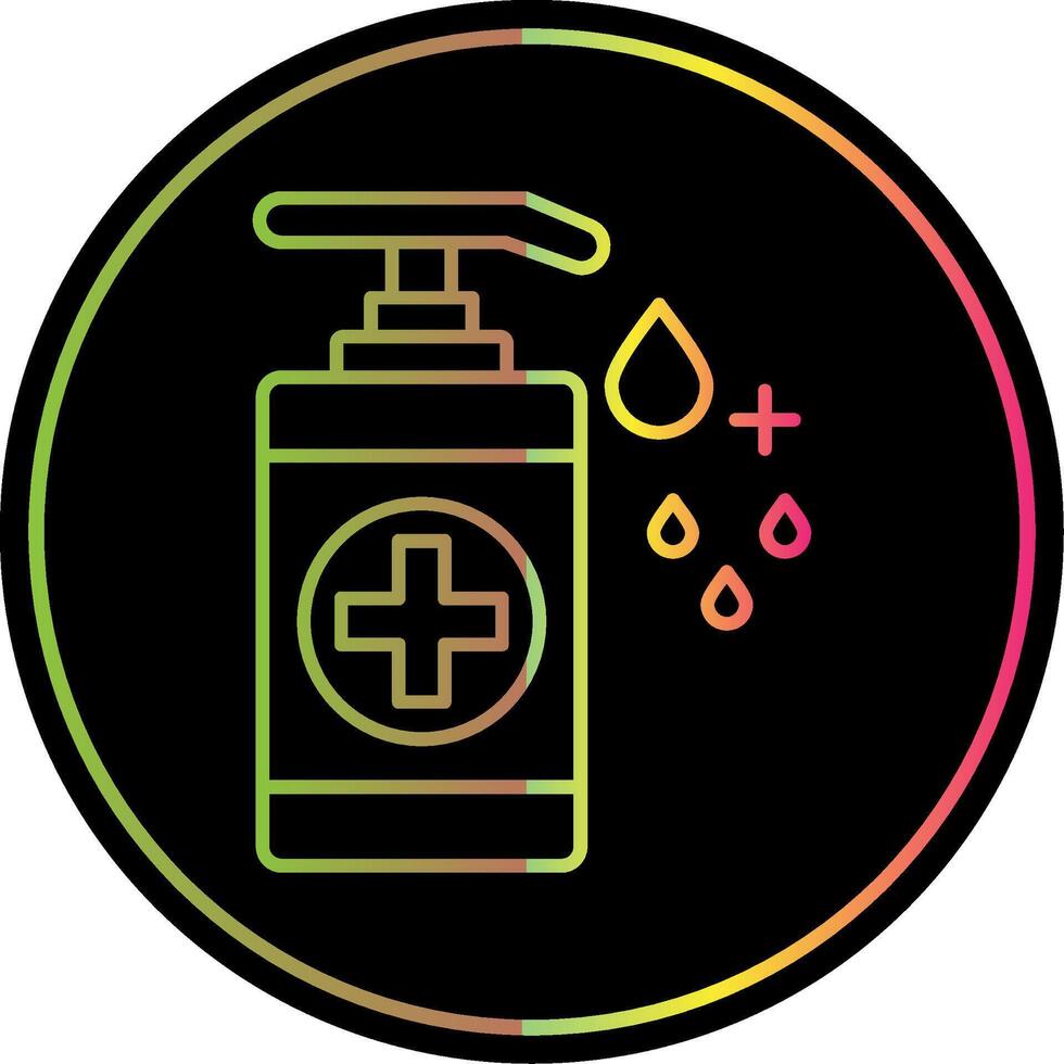 Hand Sanitizer Line Gradient Due Color Icon vector