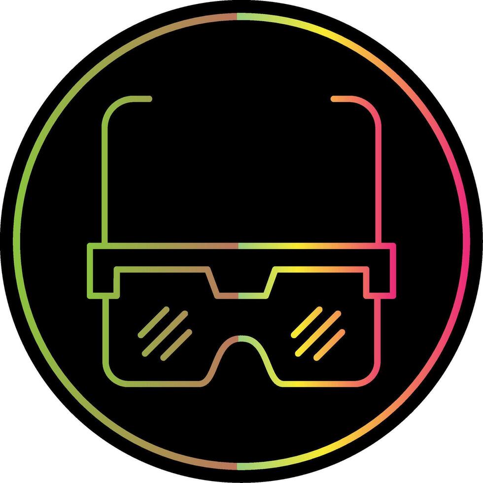 Eye Protector Line Gradient Due Color Icon vector