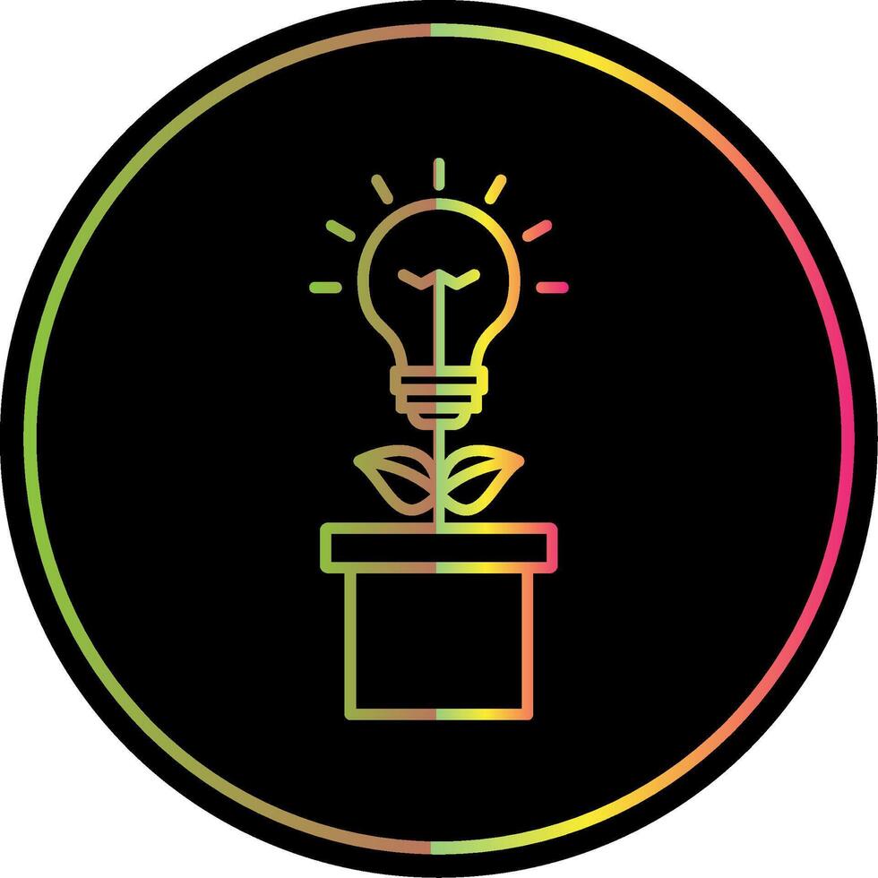 Energy Efficiency Line Gradient Due Color Icon vector