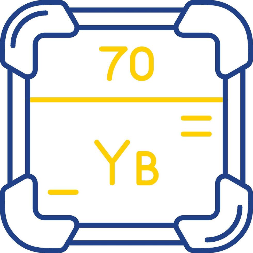 Ytterbium Line Two Color Icon vector