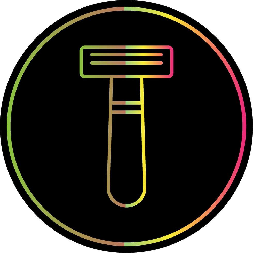Shaving Razor Line Gradient Due Color Icon vector