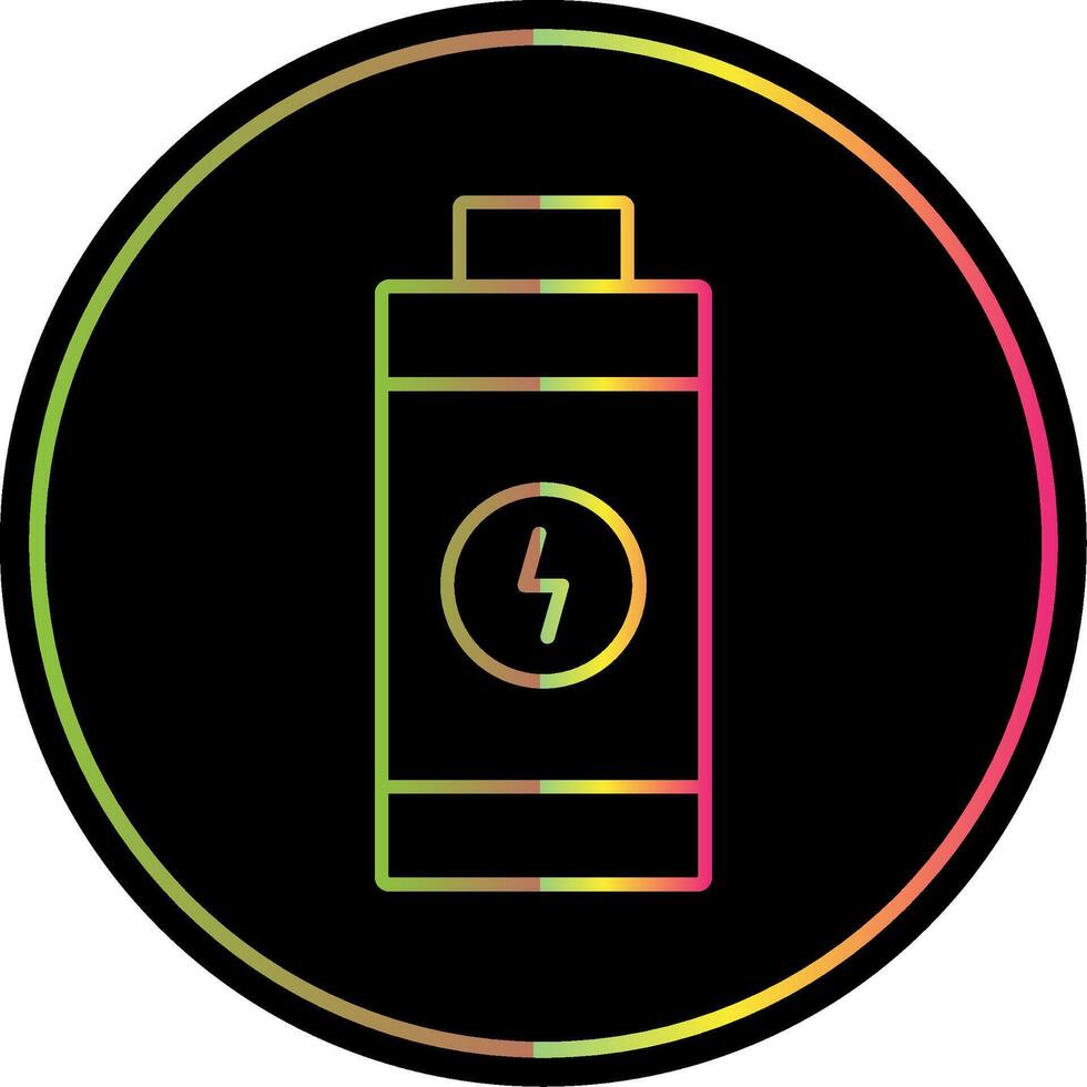 Battery Line Gradient Due Color Icon vector