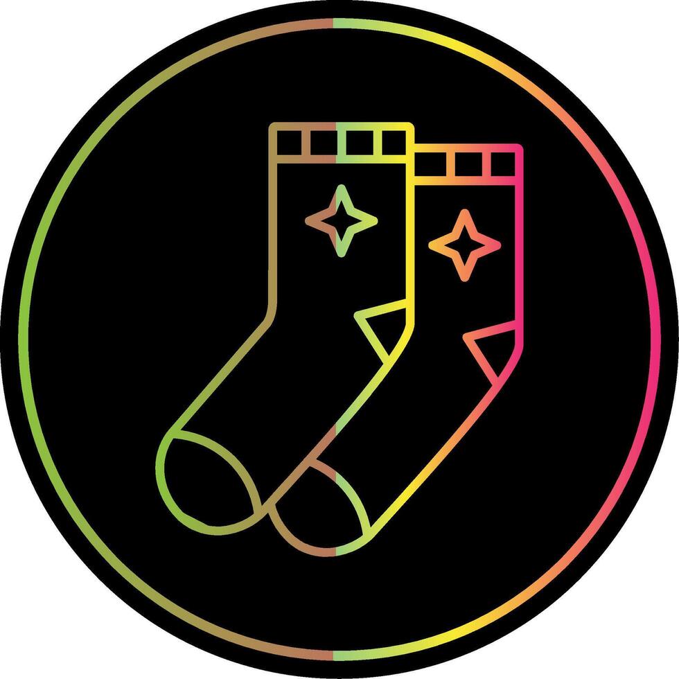 Socks Line Gradient Due Color Icon vector