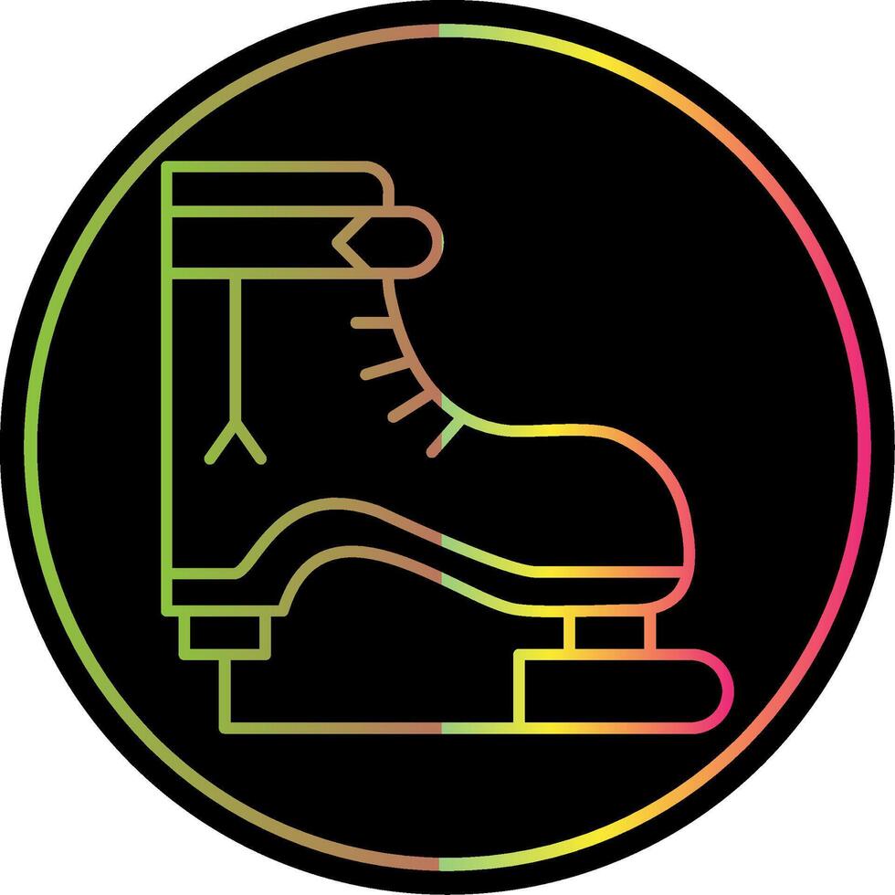 hielo patinar línea degradado debido color icono vector
