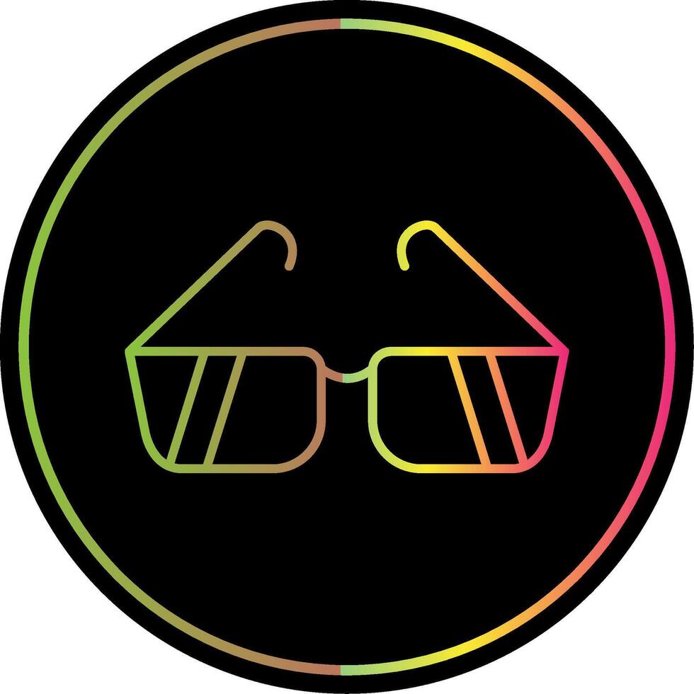 Sunglasses Line Gradient Due Color Icon vector