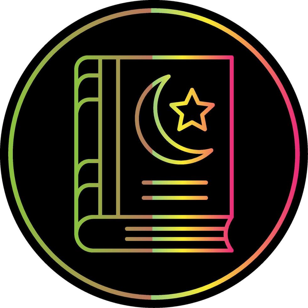 Holy Book Line Gradient Due Color Icon vector