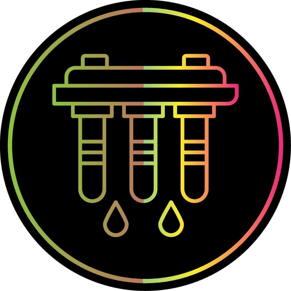 Water Filter Line Gradient Due Color Icon vector