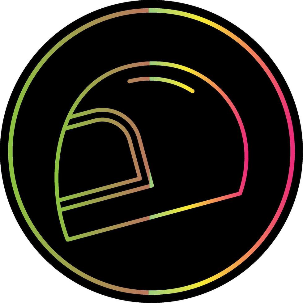 Helmet Line Gradient Due Color Icon vector