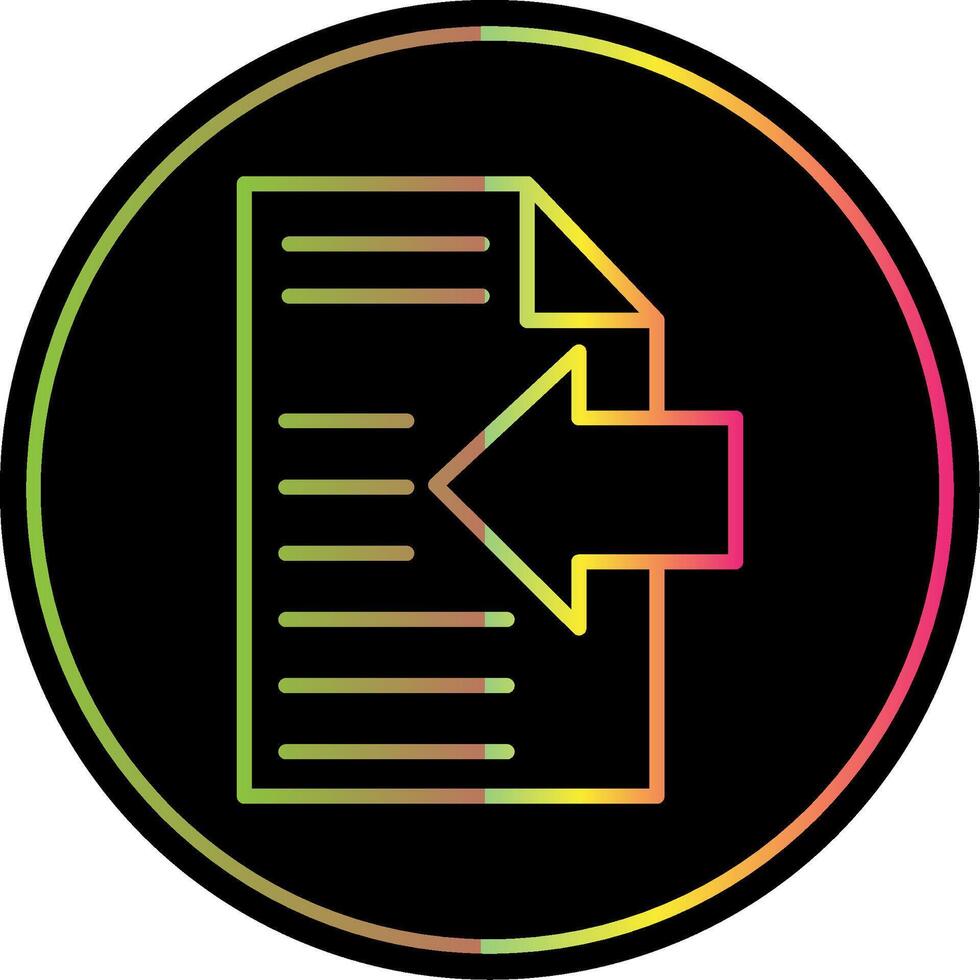 Import Line Gradient Due Color Icon vector