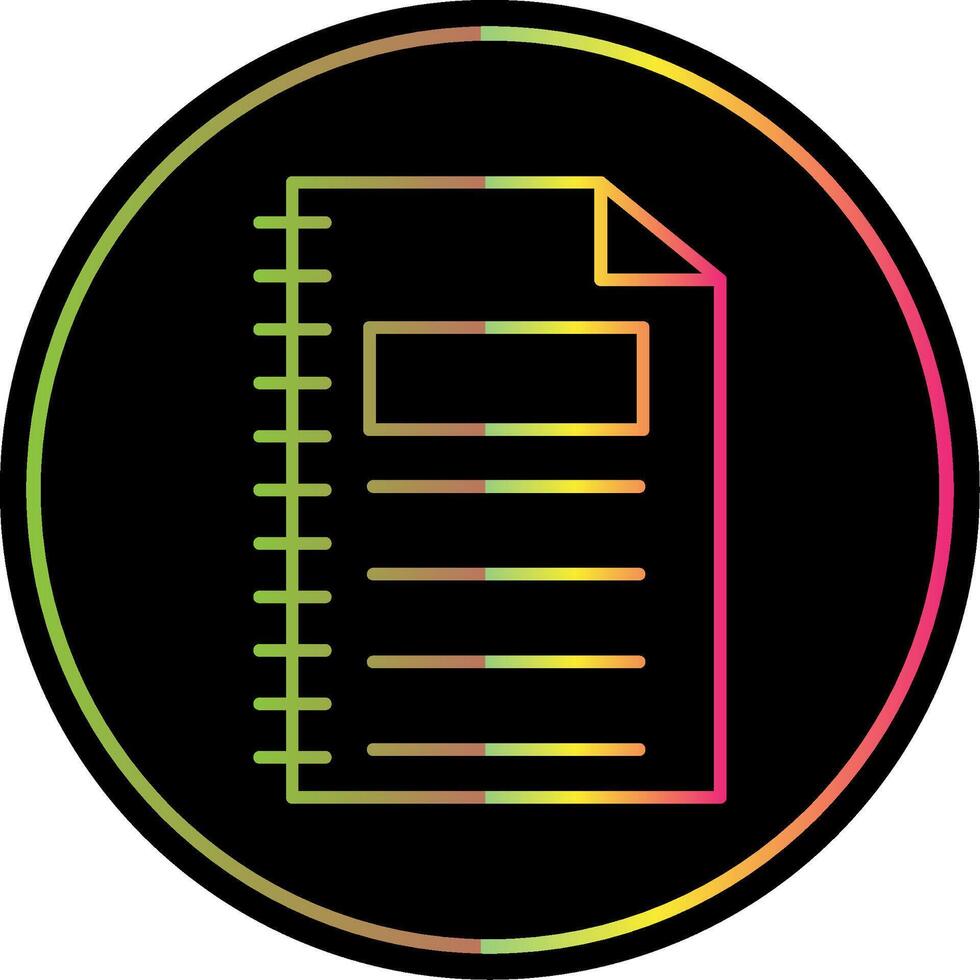 Notebook Line Gradient Due Color Icon vector