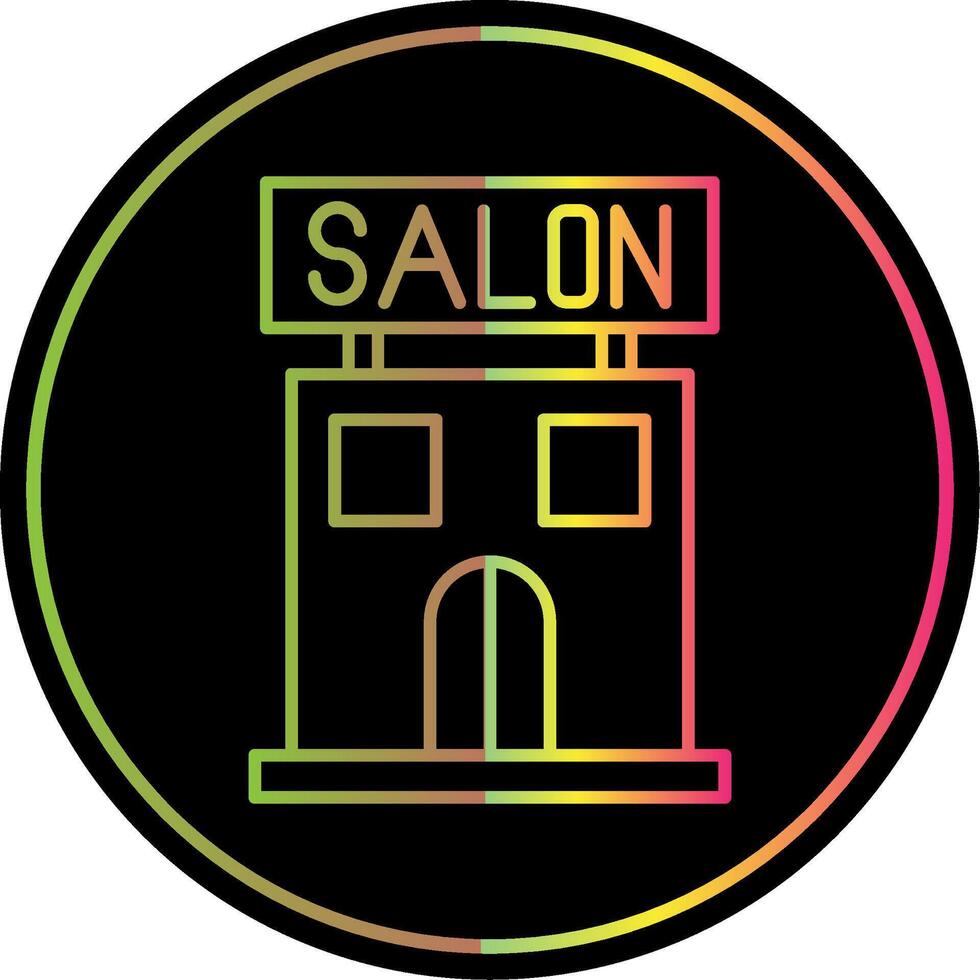 Salon Line Gradient Due Color Icon vector