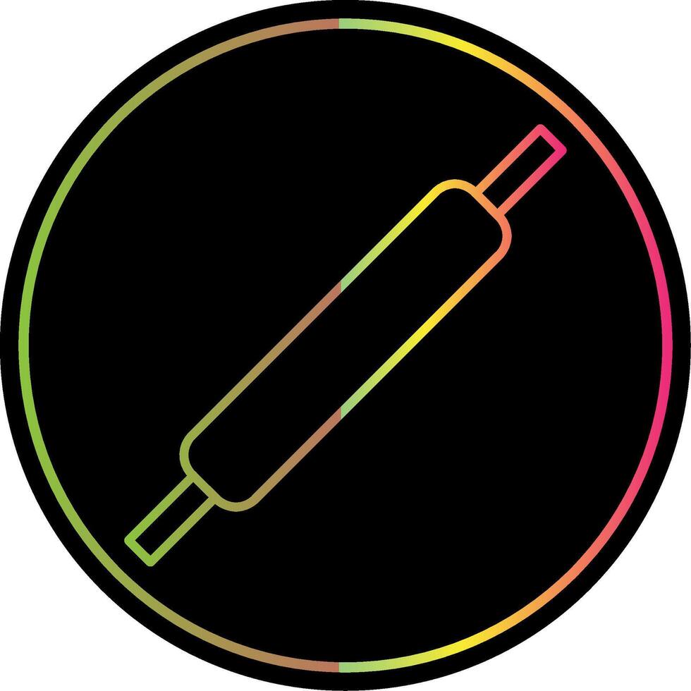 Rolling Pins Line Gradient Due Color Icon vector