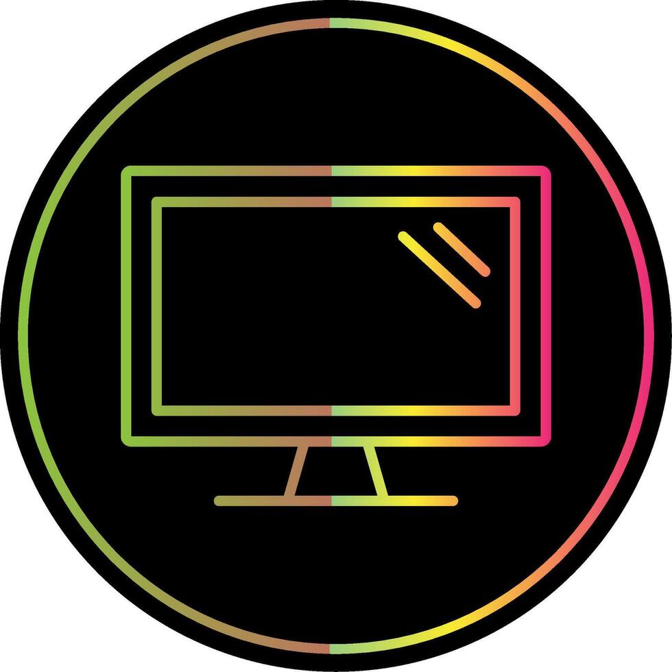 Computer Line Gradient Due Color Icon vector