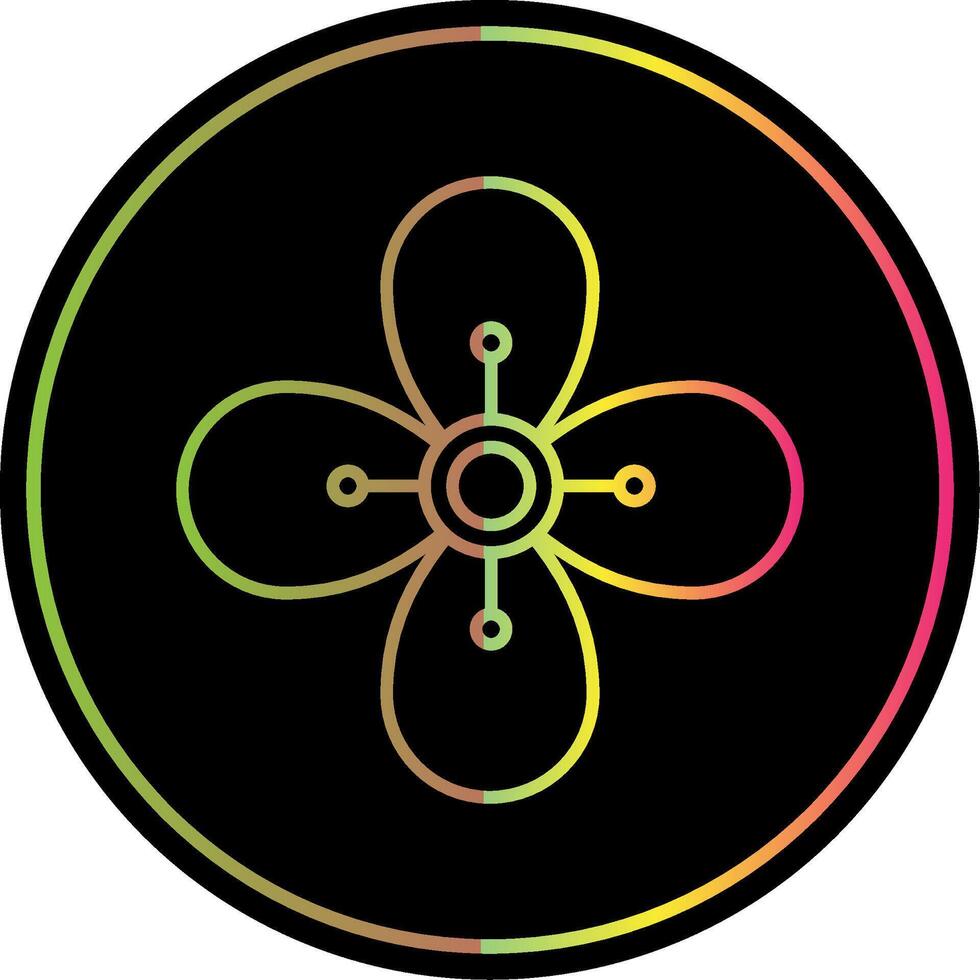 Pear Line Gradient Due Color Icon vector