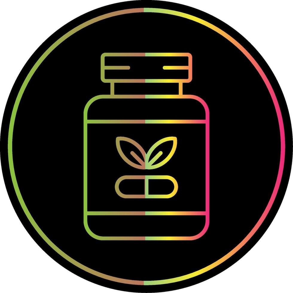 Supplements Line Gradient Due Color Icon vector