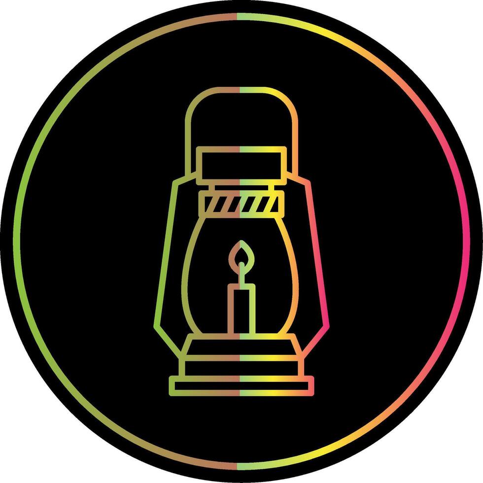 Gas Lamp Line Gradient Due Color Icon vector