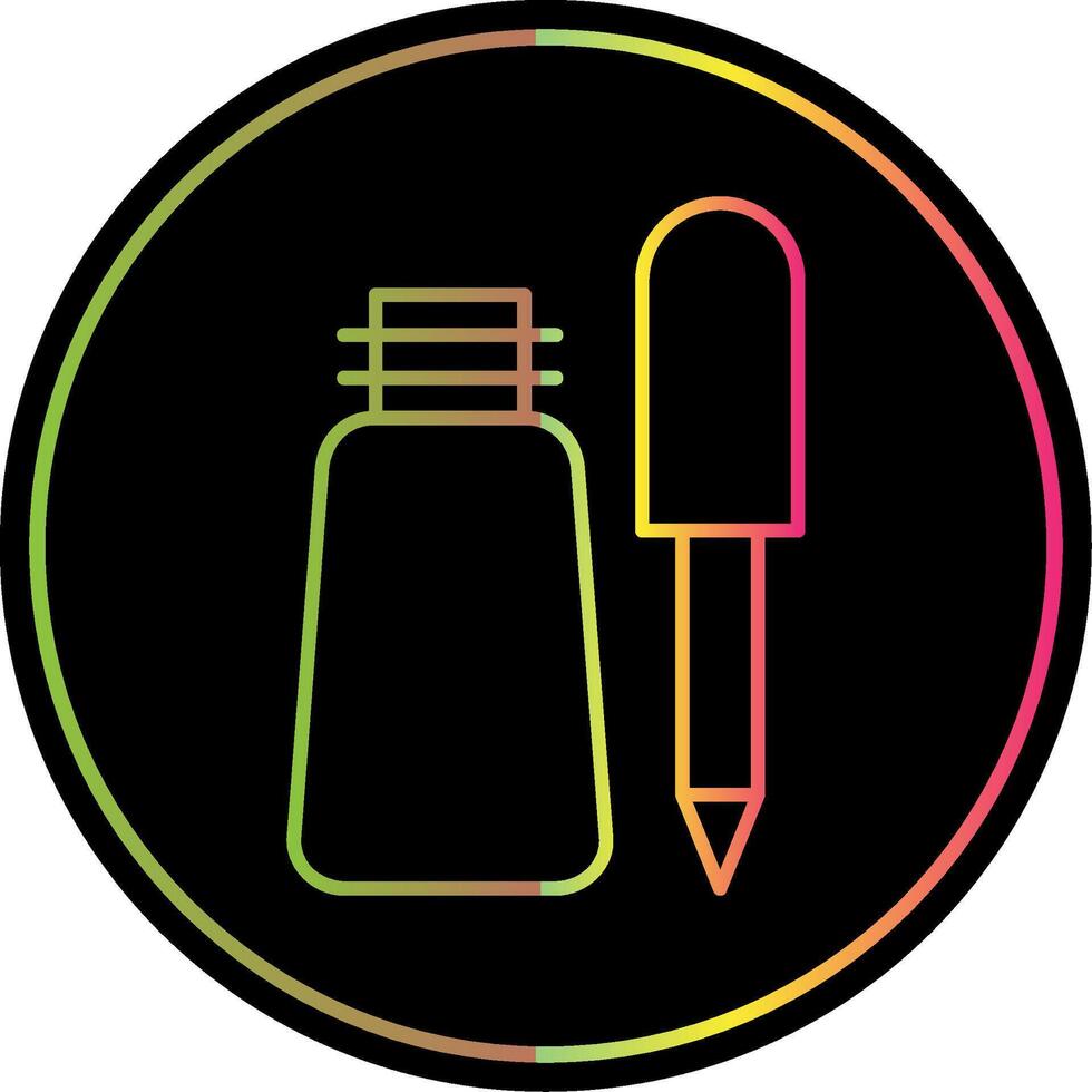 Eyeliner Line Gradient Due Color Icon vector