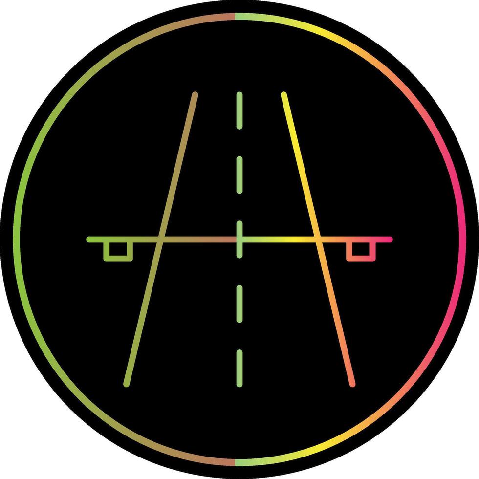autopista línea degradado debido color icono vector