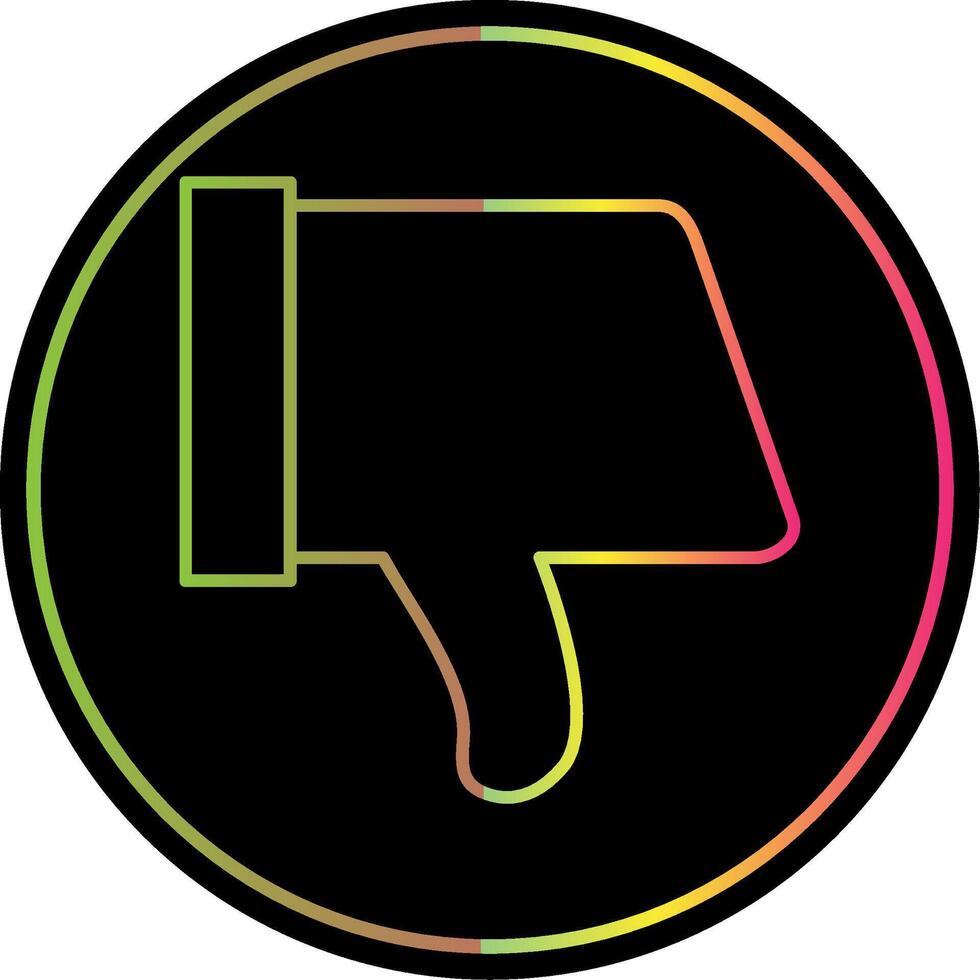 Dislike Line Red Circle Icon vector