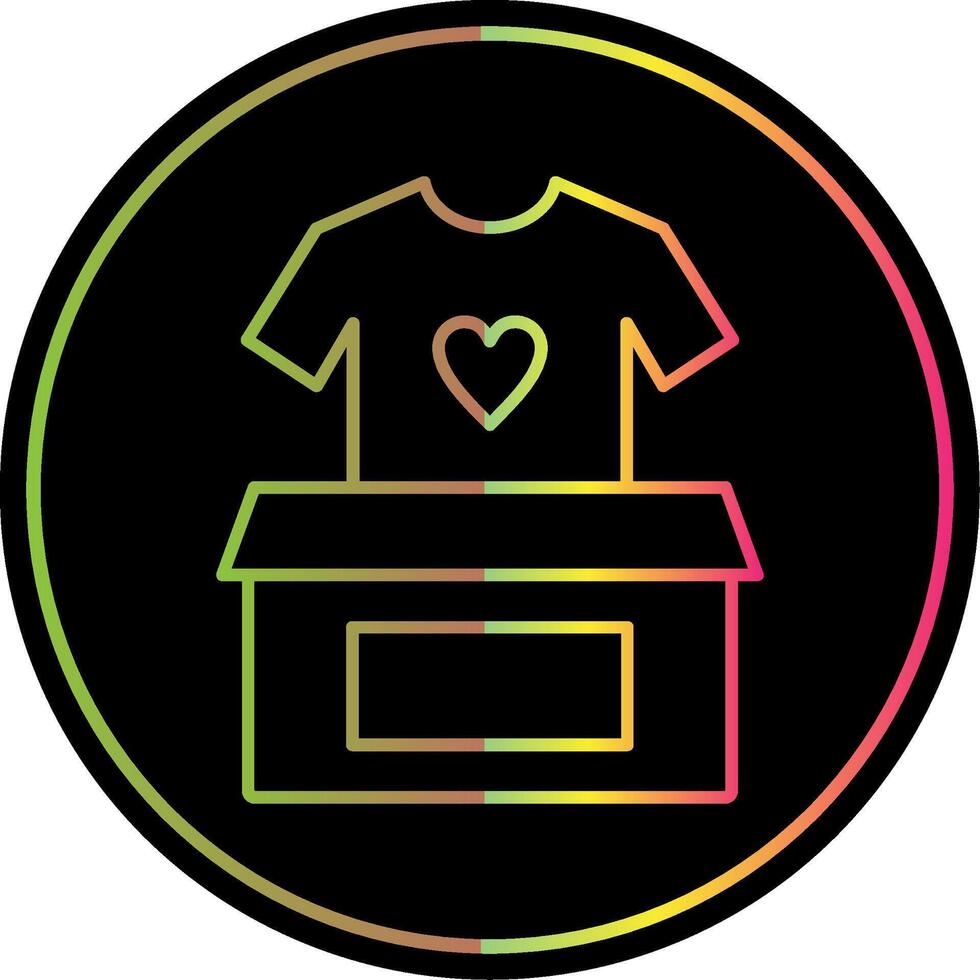 Clothes Donation Line Gradient Due Color Icon vector