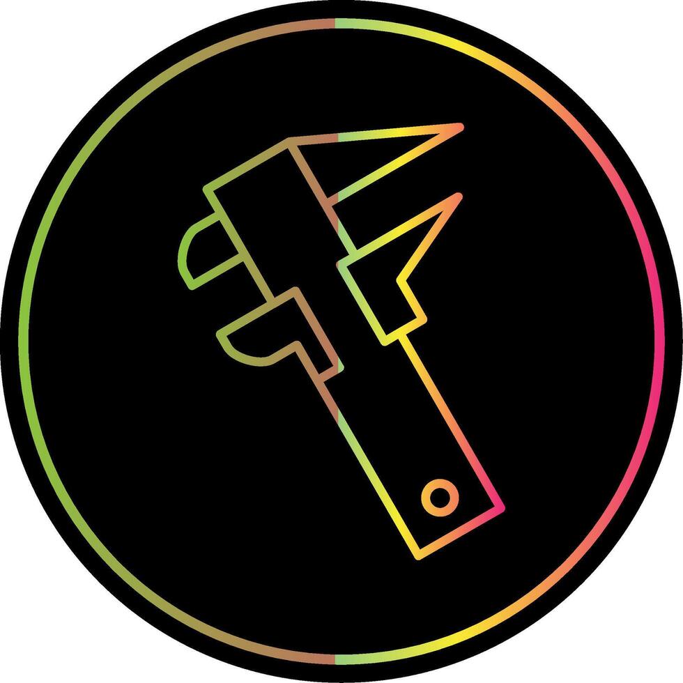 Caliper Line Gradient Due Color Icon vector