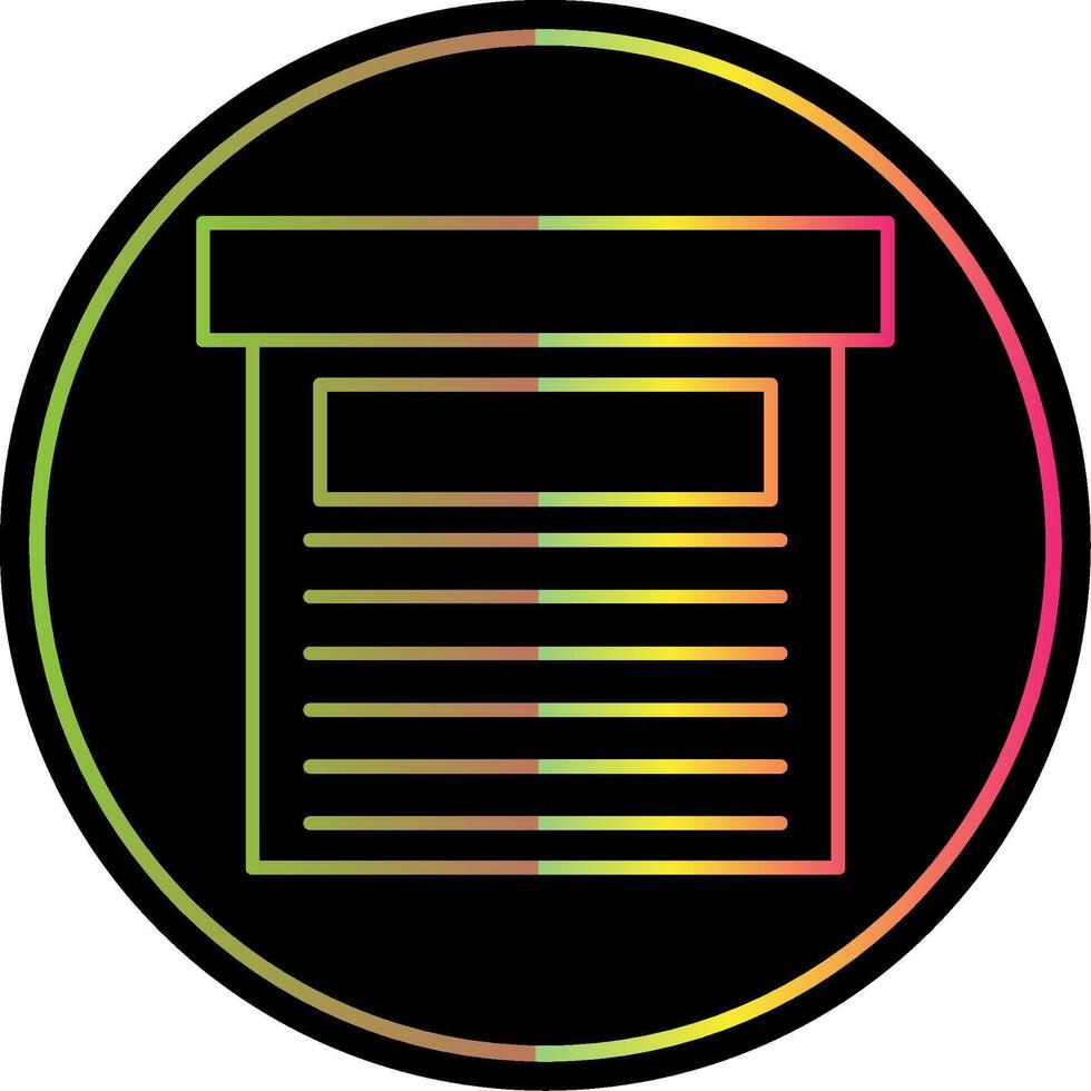 Storage Box Line Gradient Due Color Icon vector