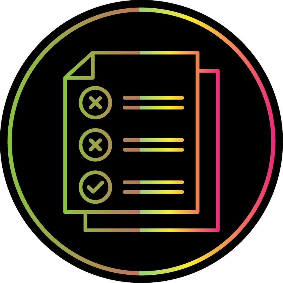 Check List Line Gradient Due Color Icon vector