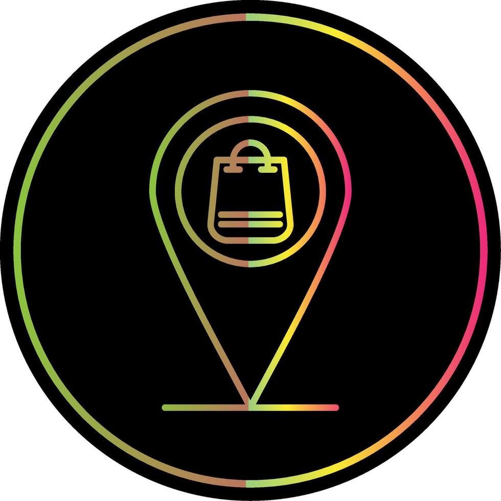 Pin Line Gradient Due Color Icon vector