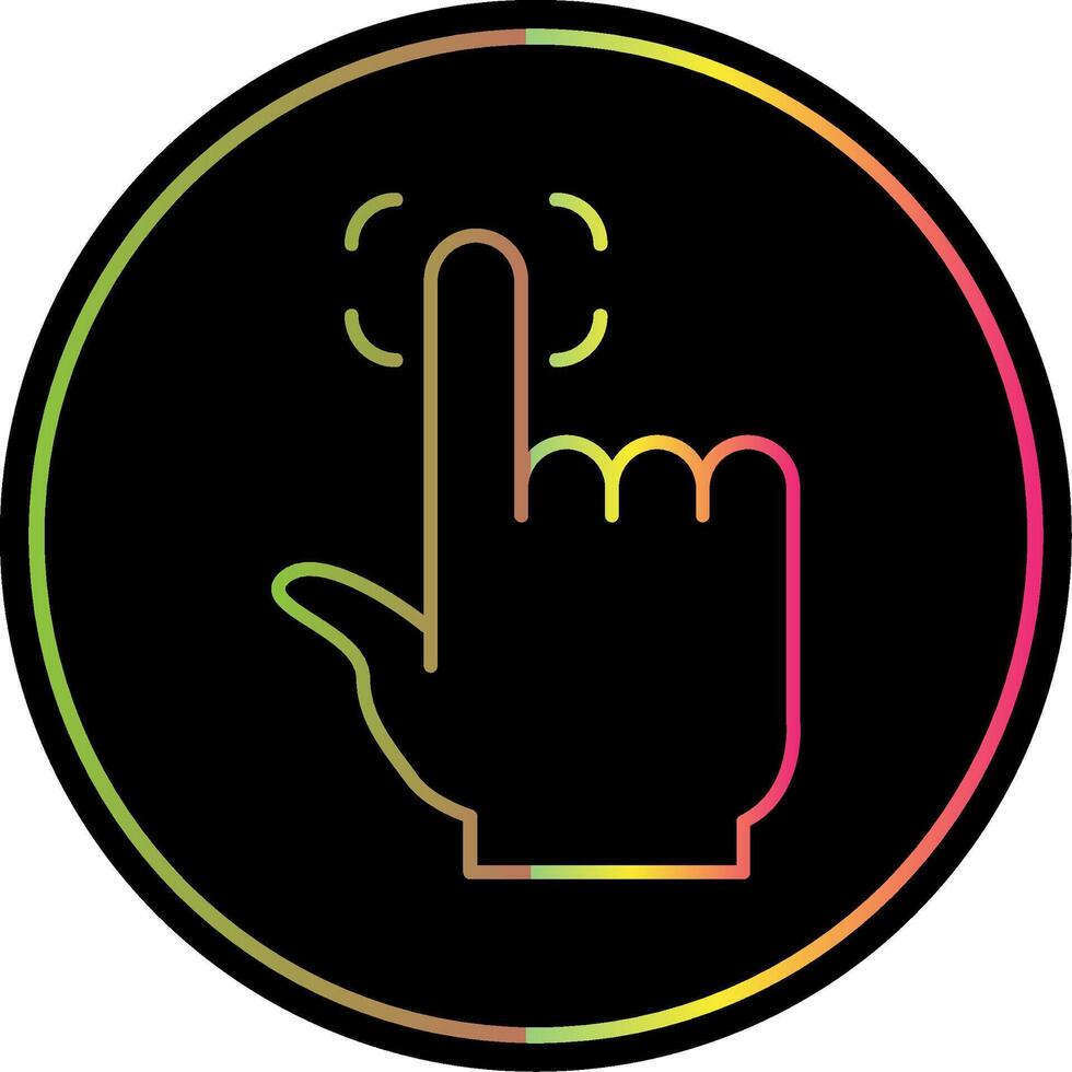 Finger Print Line Gradient Due Color Icon vector