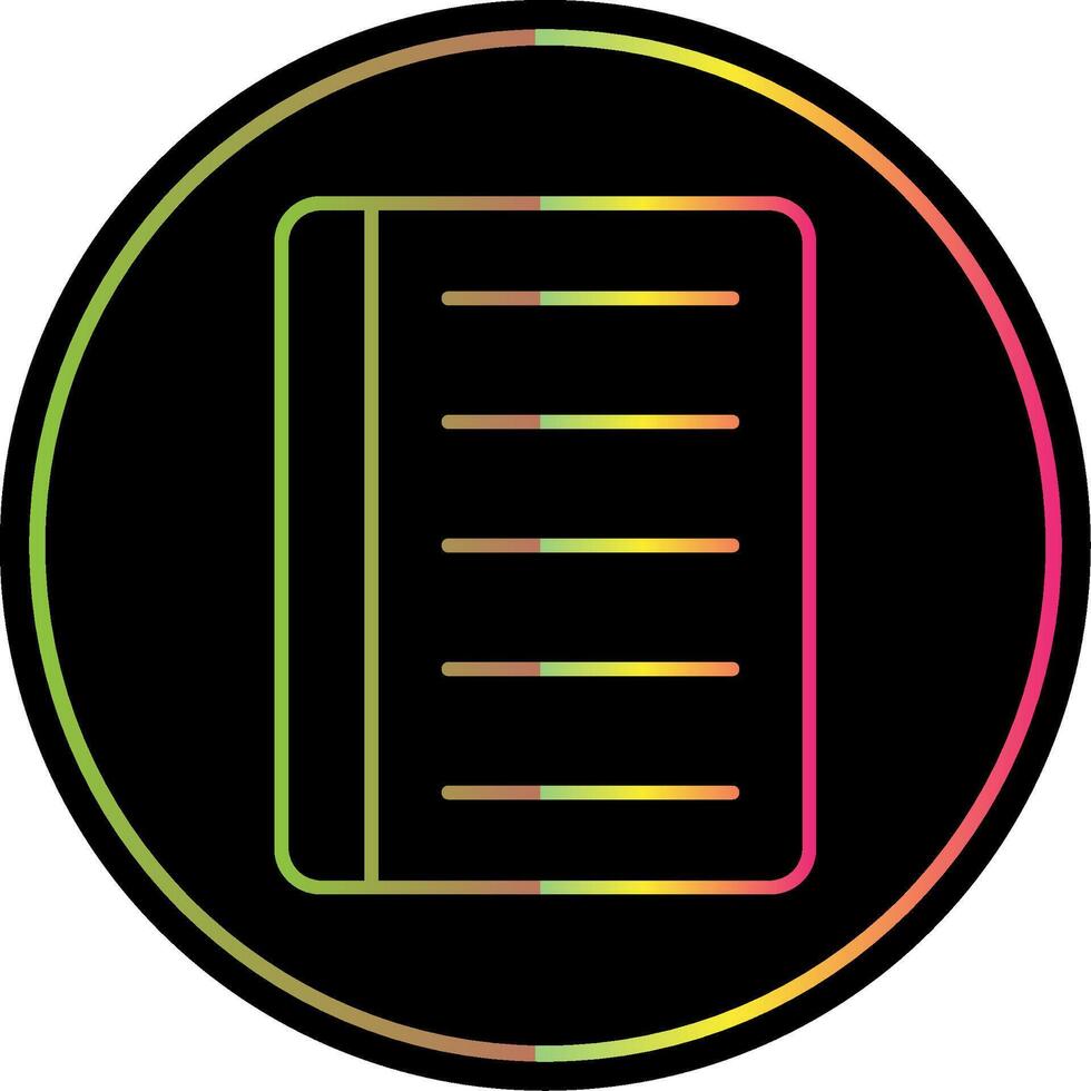 Notebook Line Red Circle Icon vector