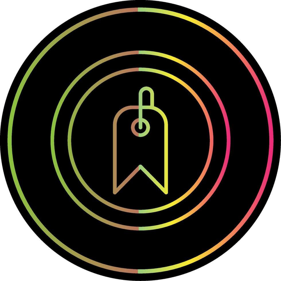 Tag Line Gradient Due Color Icon vector