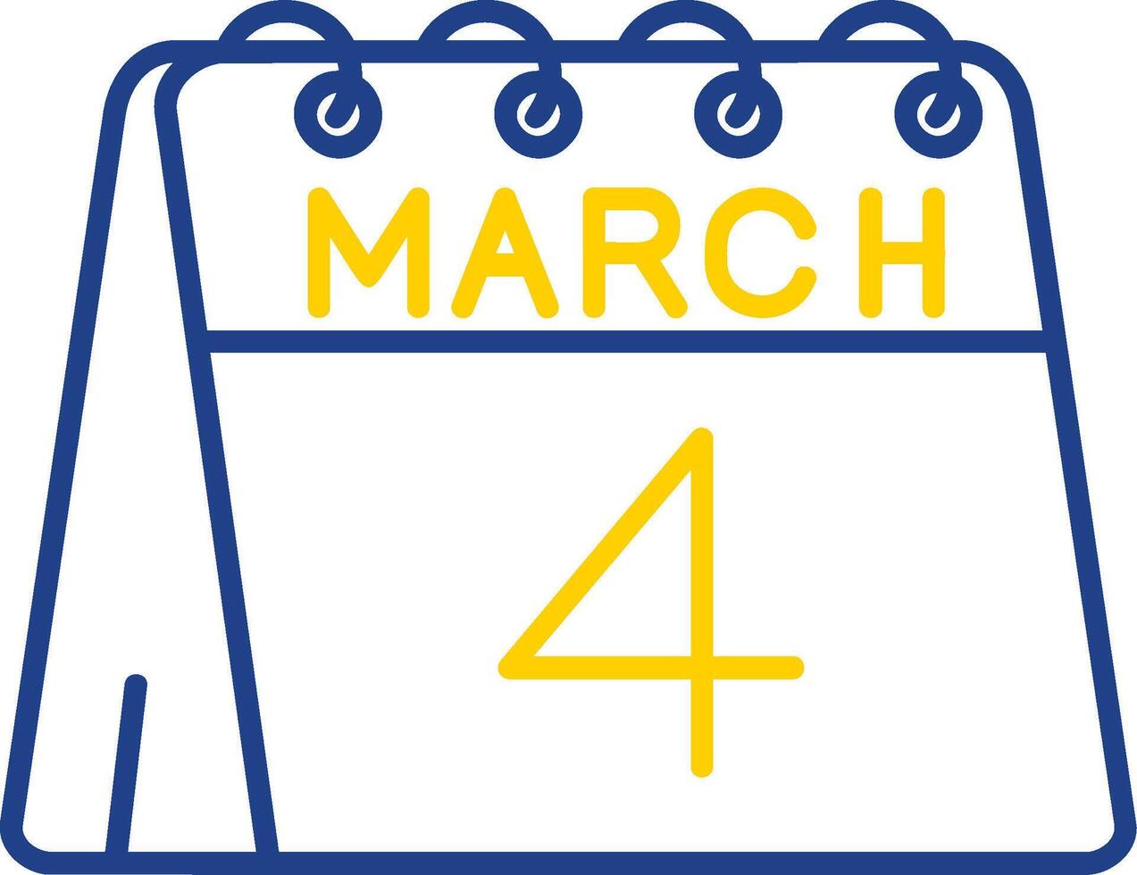 4th of March Line Two Color Icon vector