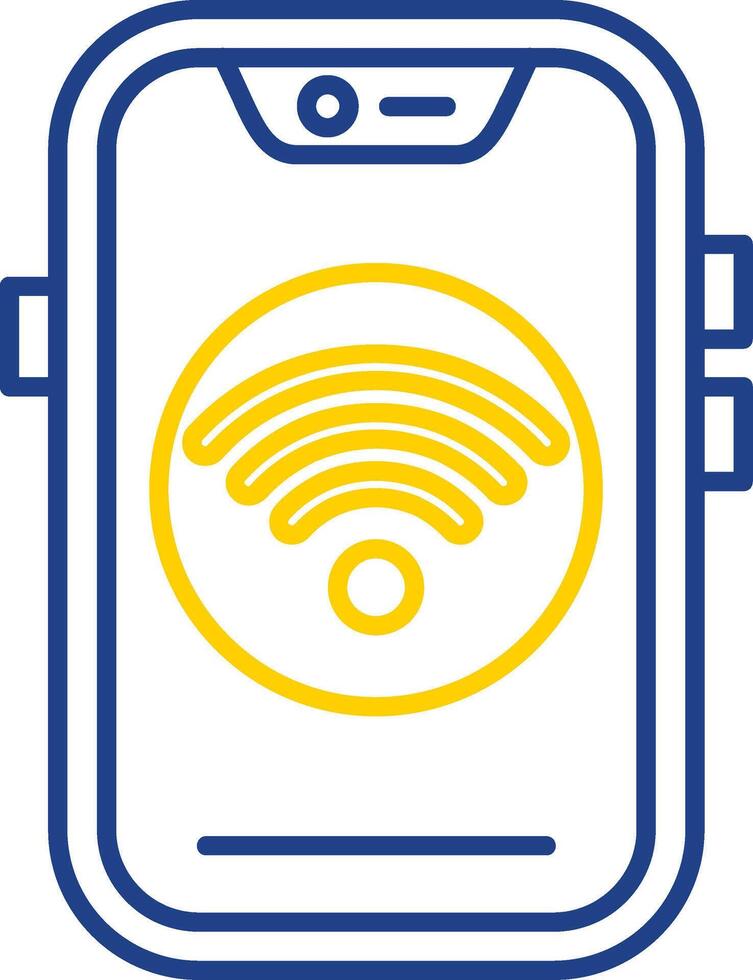 Wifi Line Two Color Icon vector