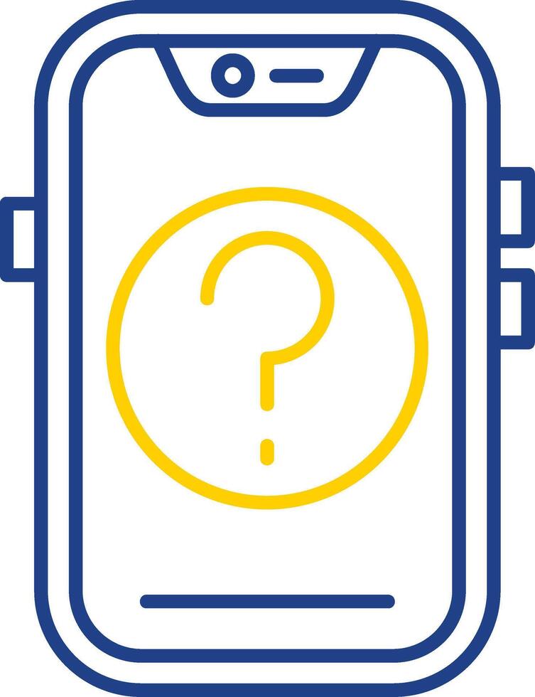 Question Line Two Color Icon vector