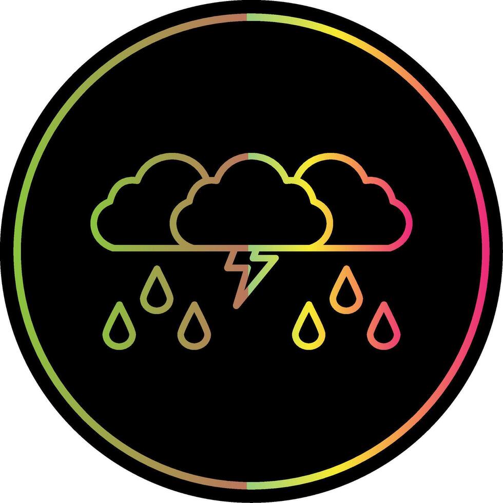 Storm Line Gradient Due Color Icon vector