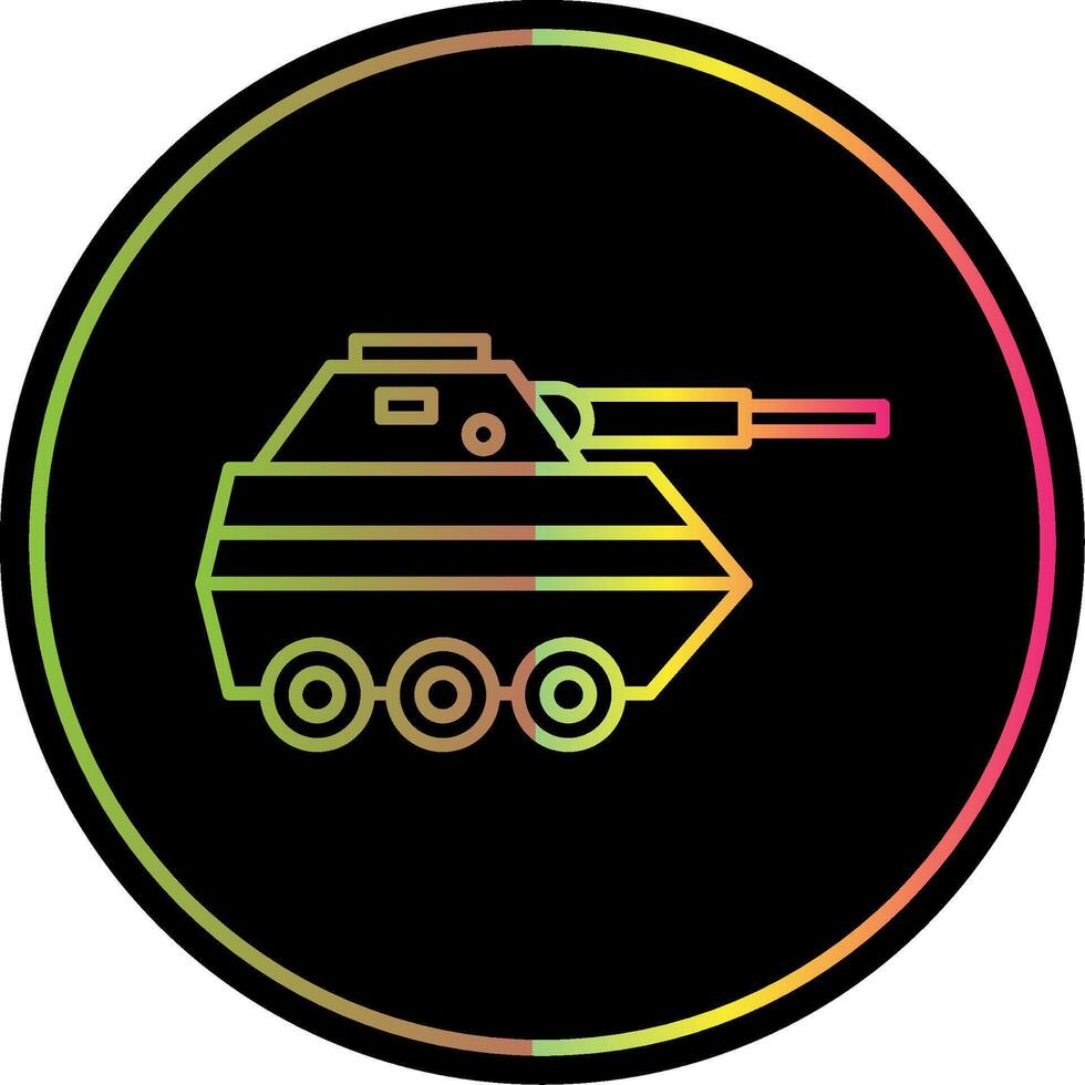 infantería camioneta línea degradado debido color icono vector