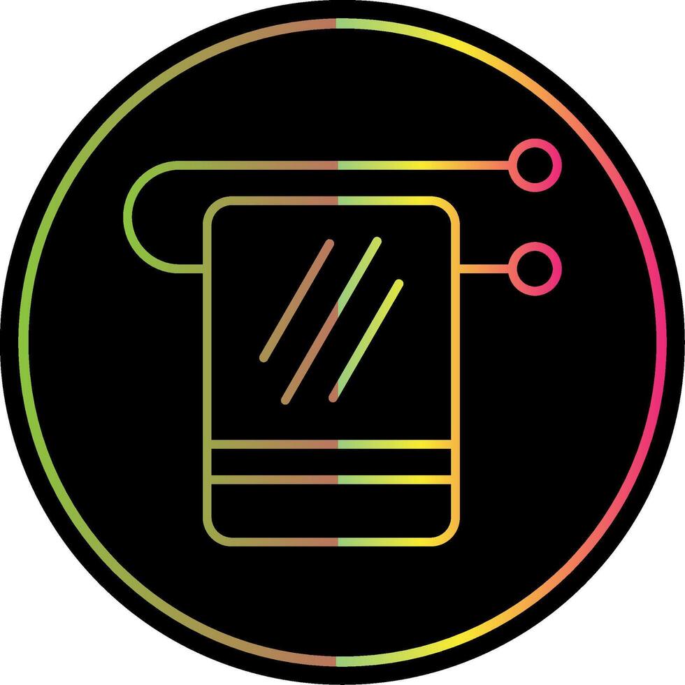 Towel Rack Line Gradient Due Color Icon vector