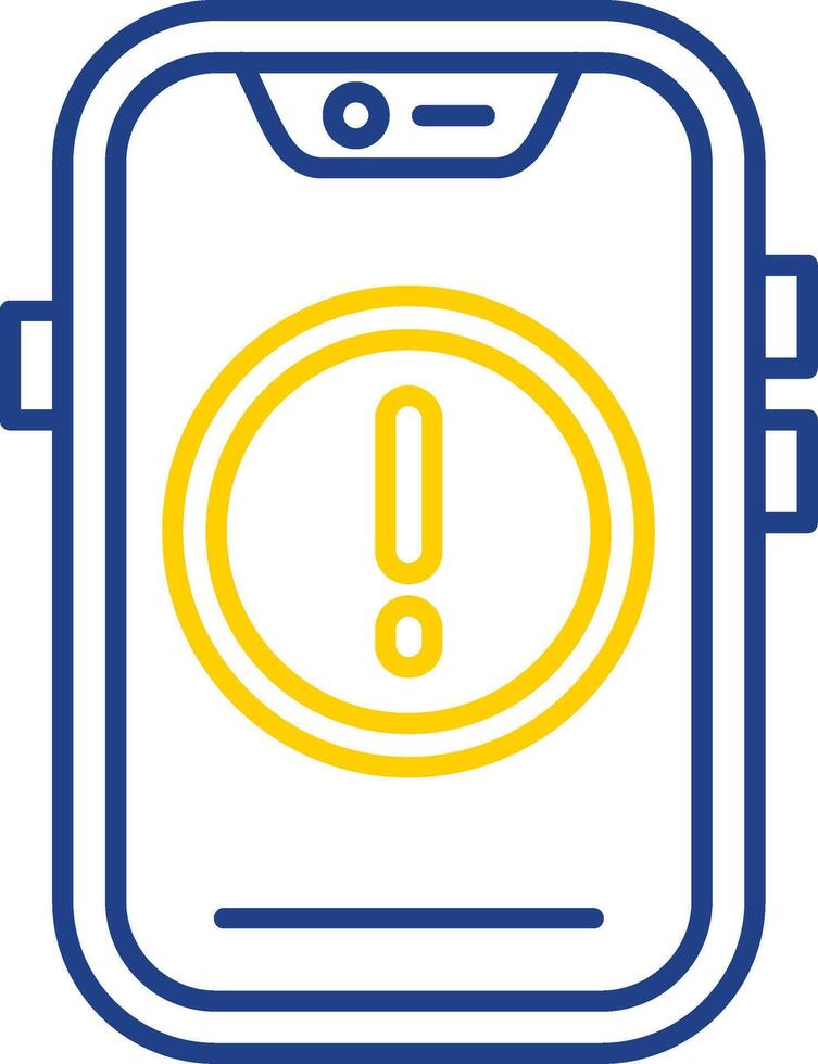 Error Line Two Color  Icon vector