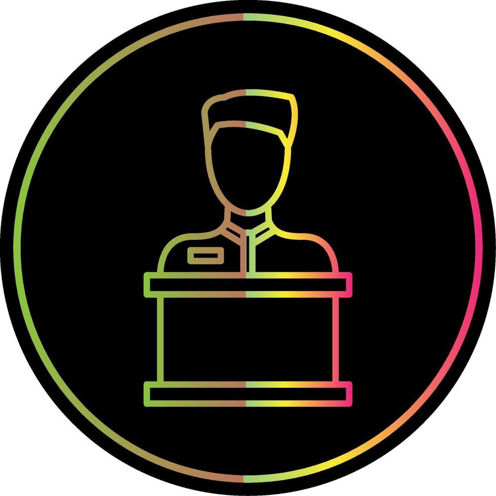 Reception Line Gradient Due Color Icon vector