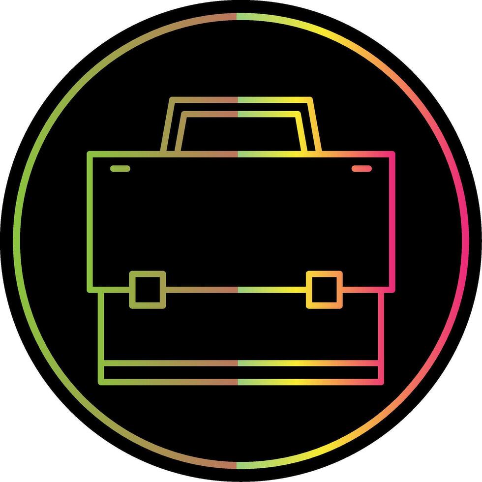 Suitcase Line Gradient Due Color Icon vector