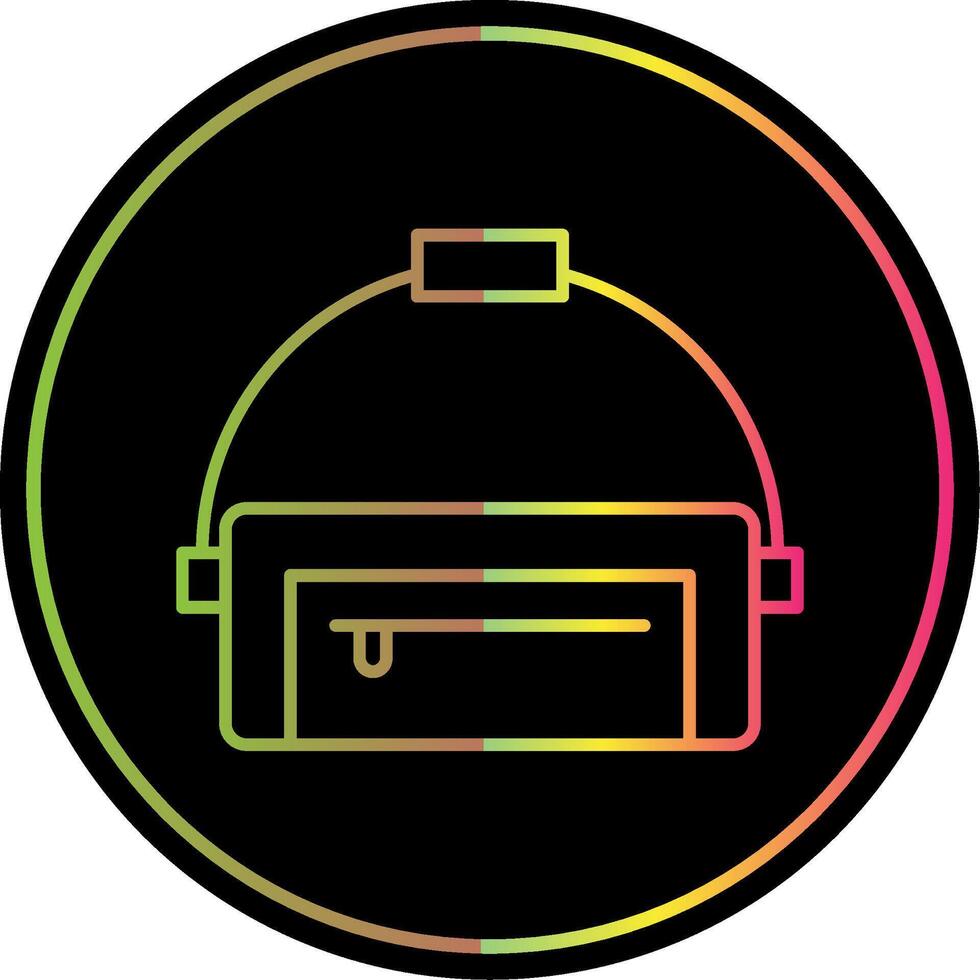 Fanny Pack Line Gradient Due Color Icon vector