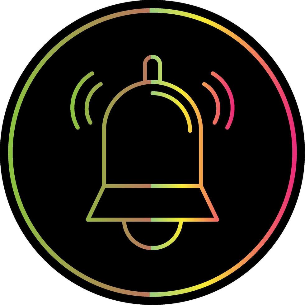 Bell Line Gradient Due Color Icon vector