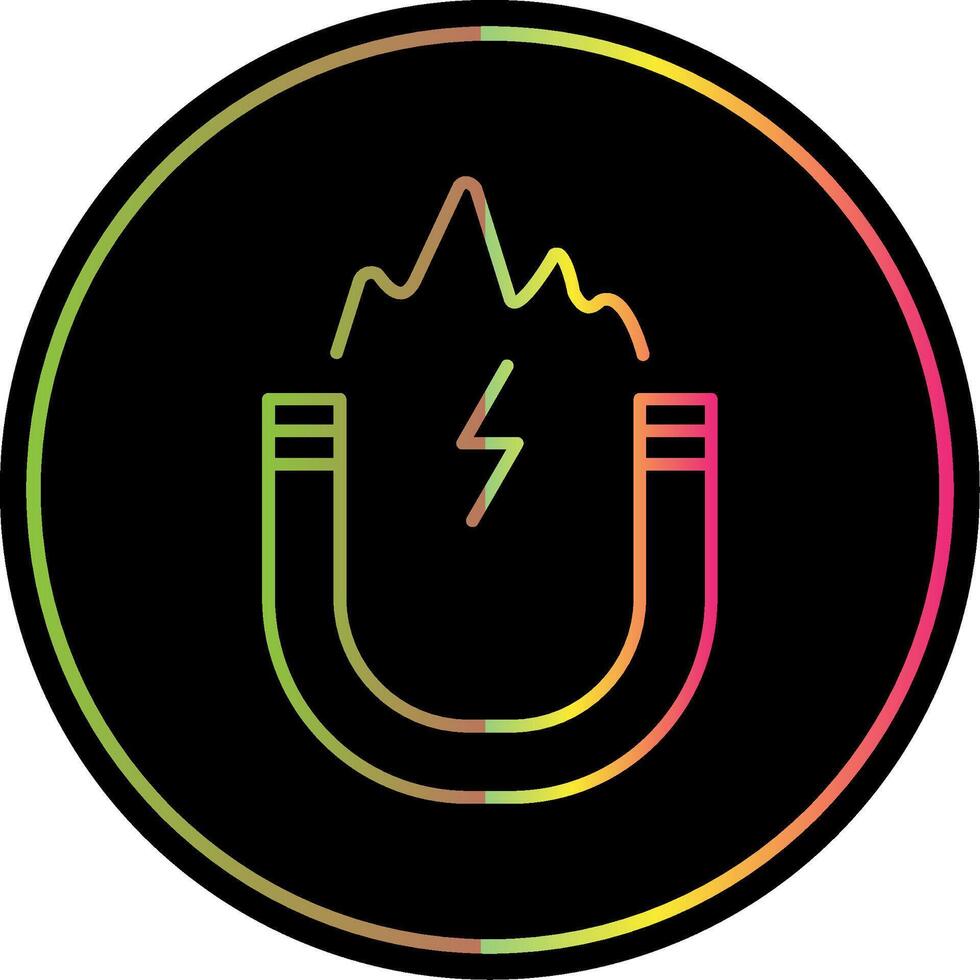 Electromagnetic Line Gradient Due Color Icon vector