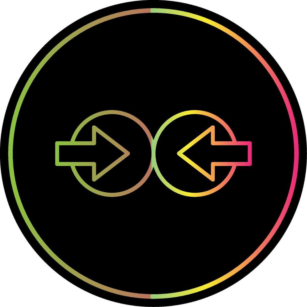 Collision Line Gradient Due Color Icon vector