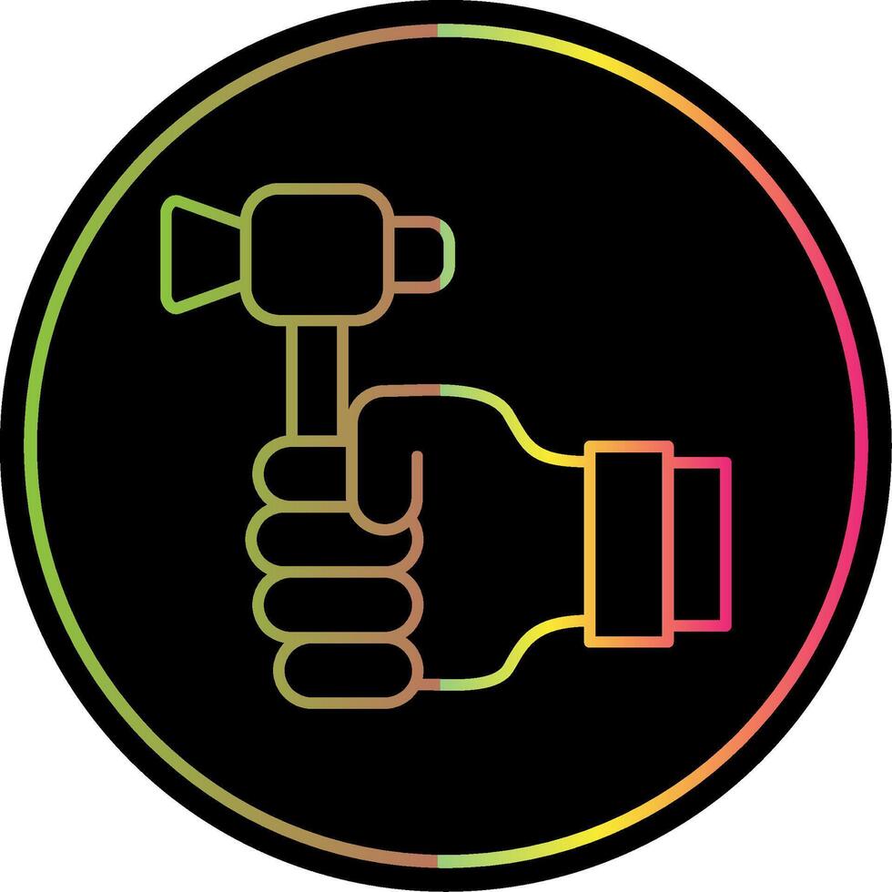 Labour Day Line Gradient Due Color Icon vector