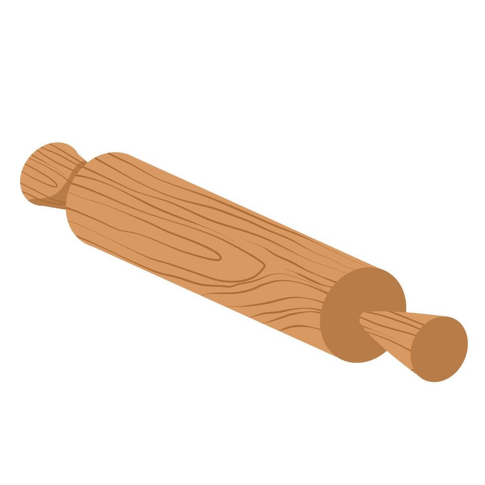 Rolling Pin for Baking, Kitchen Utensil vector