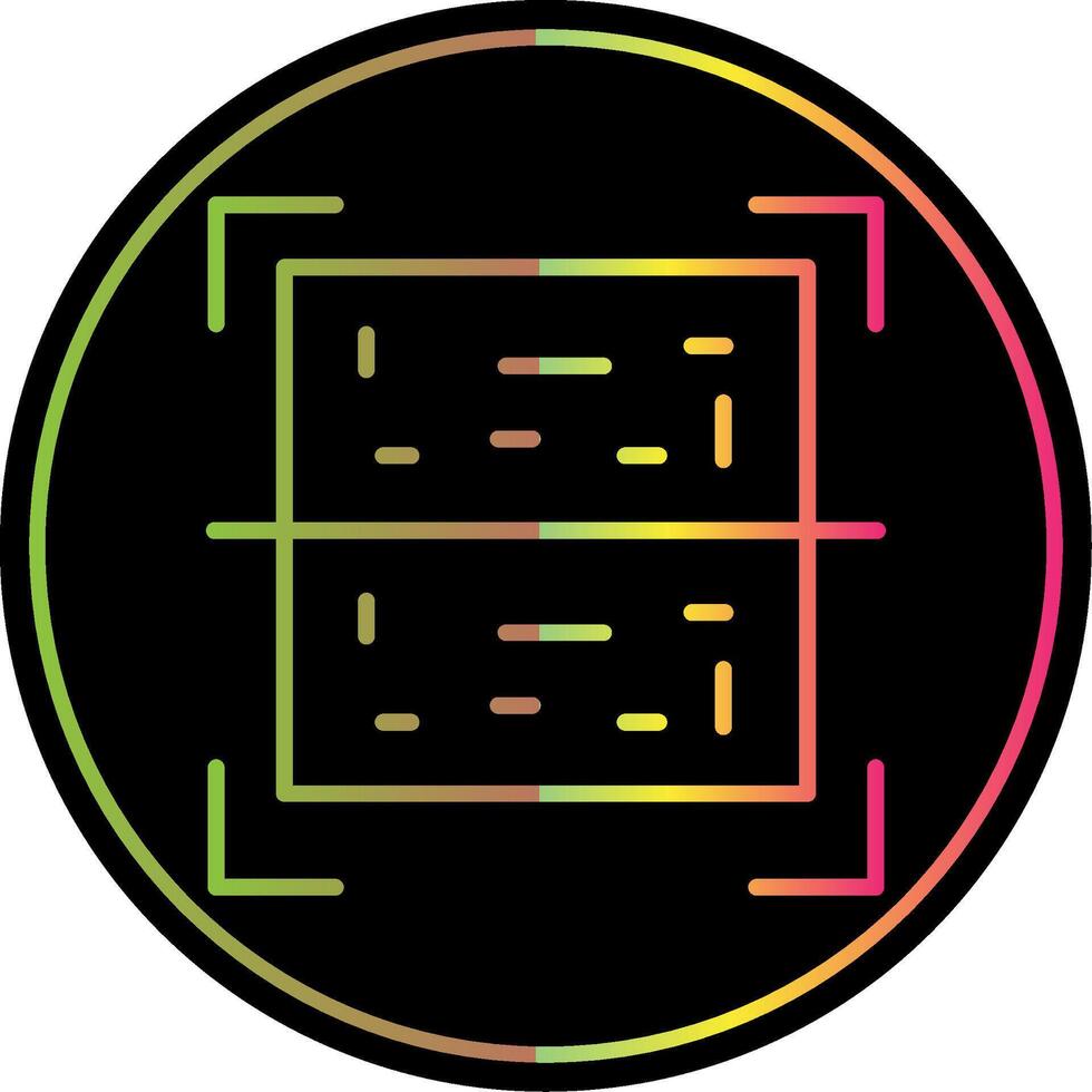 Qr Code Line Gradient Due Color Icon vector
