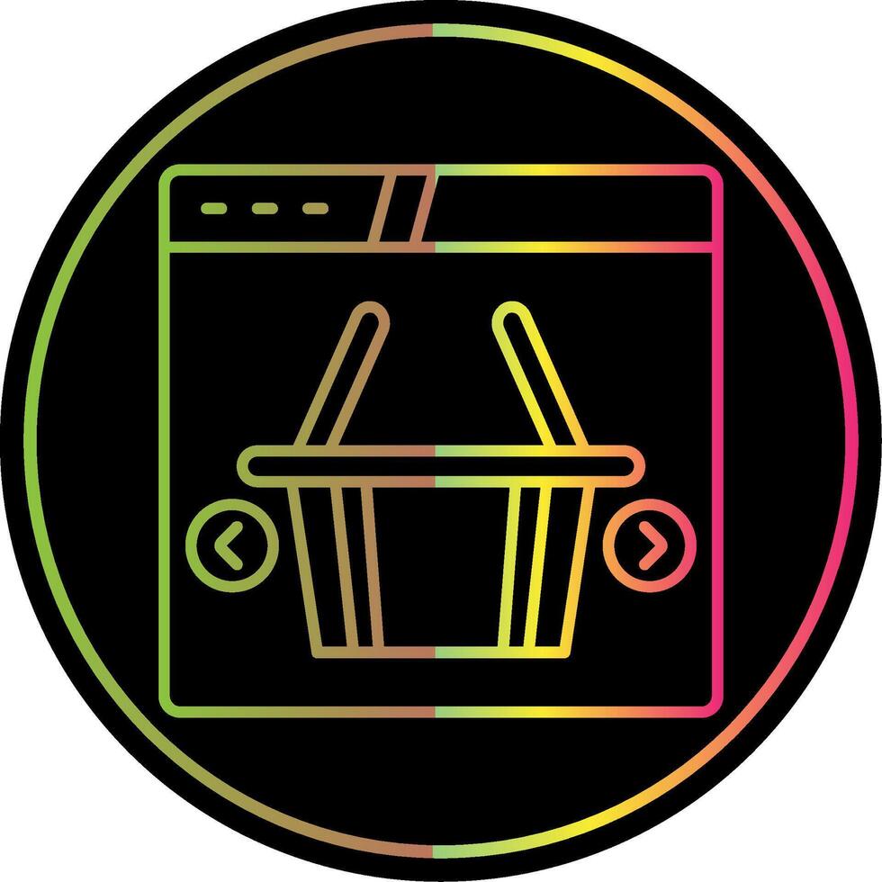 Ecommerce Line Gradient Due Color Icon vector
