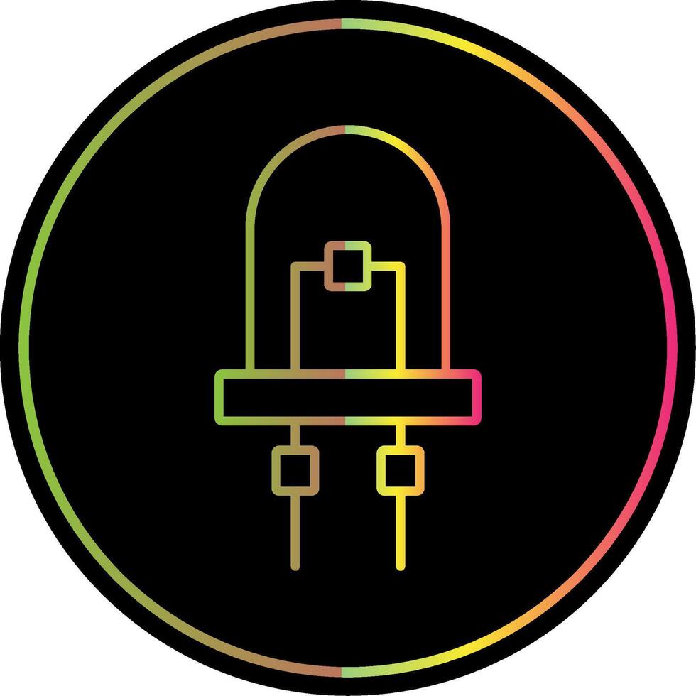 Diode Line Gradient Due Color Icon vector